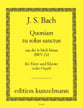 Quoniam tu solus sanctus ( from Mass in B minor, BWV. 232) French Horn in D and Piano or Organ cover